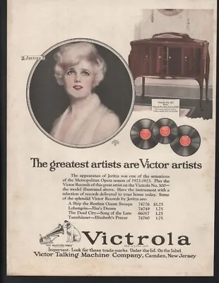 1925 Victor Jeritza Victrola Music Record Dance Opera Sing Halmi Song Vi-0010 • $21.95