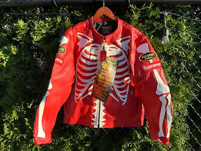 Supreme Vanson Leather Bones Jacket- Red - FW17- Size Large NEW • $4499.99