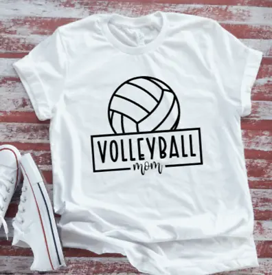 Volleyball Mom White Short Sleeve T-shirt • $14.99