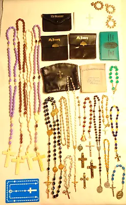 Antique Rosary Lot Cases Parts • $29.99