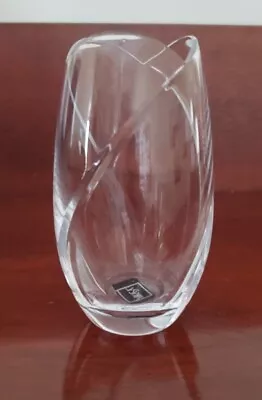 Mikasa Slovenia Finesse Crystal Vase Scalloped Tulip Shaped Rim 5.5  -EUC • $16.50