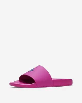 Polo Ralph Lauren Signature Pony Men's Slides Pink/Navy (Size 11) • $50