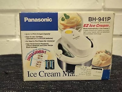 Vintage Panasonic Ice Cream Maker BH-941P Cordless 3 Cup 1.5 Pint • $44.95