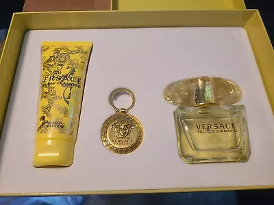 Versace Yellow Diamond 3pc Gift Set EDT 3.0oz Perfumed Body Lotion 3.4oz NIB • $75