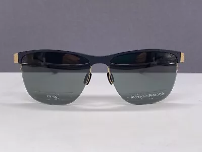 Mercedes Benz Sunglasses Men Woman Black Gold Rectangular M 1038 • $107