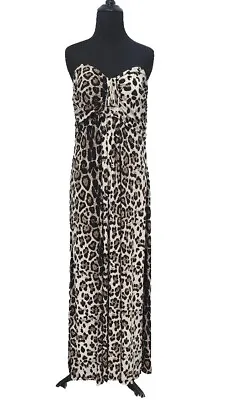 MSK Leopard Print Sleeveless Maxi Dress Size 16 • $19.90