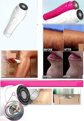 Ultra Silent Ladies Hair Remover Electric Bikini Legs  Face Mini Rotary Shaver • £9.95