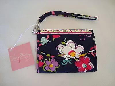 VERA BRADLEY Super Smart Mini Wristlet Wallet - Ribbons Navy Blue Pattern - NWT • $19.95