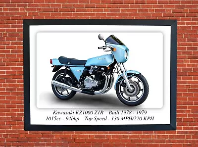 Kawasaki KZ1000 Z1R Motorcycle - A3 Size Print Poster On Photographic Paper • £9.99