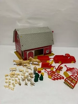 Vintage T. Cohn Tin Barn & Farm Set • $49.99