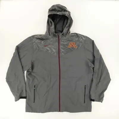 Nike Minnesota Gophers Vapor Hooded High Stretch Jacket Gray Men's 2XL • $16.49