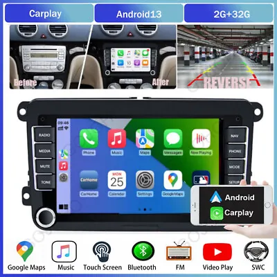 For VW Volkswagen CC Passat 7  Android 13 Car Stereo GPS Navi Radio +CAM Carplay • $127.99