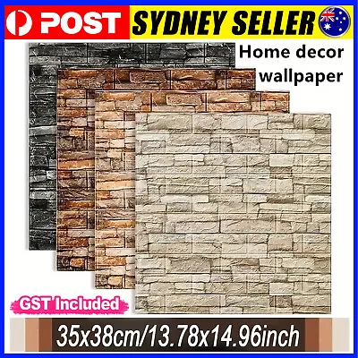 UP20pcs 3D Tile Brick Wall Sticker Self-adhesive Waterproof Foam Wallpaper AU • $26.59