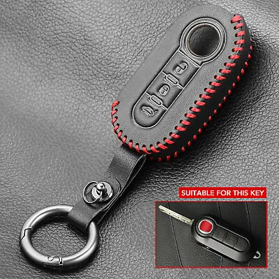 Leather Flip Key Cover Fob Case Shell Protector For Fiat 500l Ducato Brava Delta • $14.55