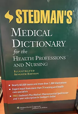 Stedman's Medical Dictionary For The Health Professions And Nursing By Stedman's • $30