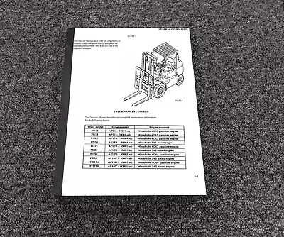 Mitsubishi FG18 Forklift W 4G63 Chassis & Mast Service Repair Manual 70001-Up • $209.30