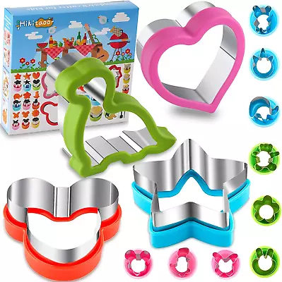 Stainless Steel Sandwiches Cutter Set Kids Vegetable Fruit Cutters Heart Star Di • $15.74