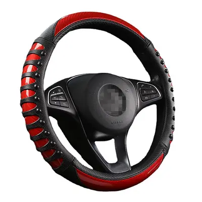 Car Steering Wheel Cover PU Leather Racing Sport Protect Case Non-slip 38cm/15in • $32.30