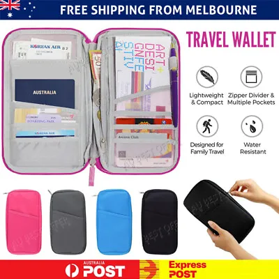 $5.99 • Buy Travel Wallet Organizer Passport Credit Card Holder Cash Purse Case Bag AU