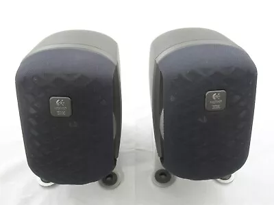 BLACK Logitech Z-680 Left And Right (2)lot Speakers Set RCA Connector  • $25.18