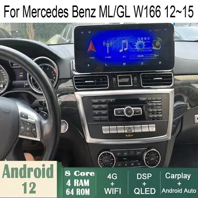 12.3  Android Gps Navigation Bluetooth For Mercedes Benz ML W166 Gl X166 12~15 • $580