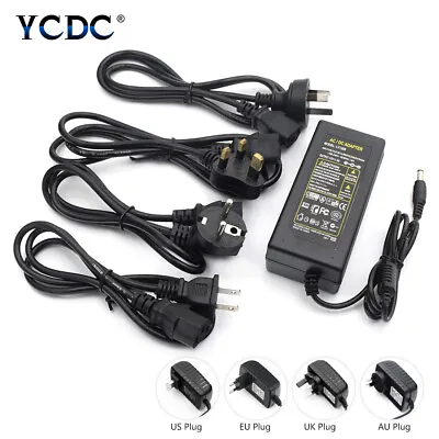 100-240V AC To DC Power Supply Charger Transformer Adapter 12V 1A-8A Output • £16.68