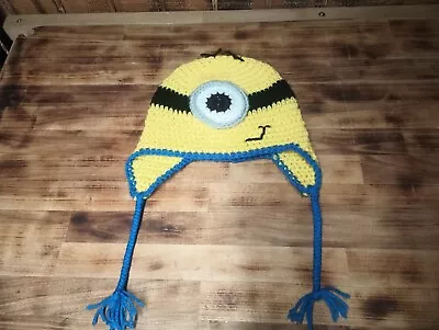 Despicable Me Minion Children Crochet Knit Beanie Hat 10  X 7   • $9.99