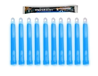 Military Grade Blue Glow Sticks - Premium Bright 6” ChemLight Emergency Glow ... • $34.44