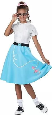 50's Poodle Skirt Retro Sock Hop Fancy Dress Up Halloween Child Costume 2 COLORS • $20.57