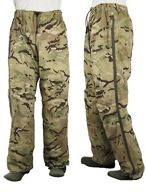 British Army Waterproof Trousers Lightweight MVP Goretex MTP Camouflage Surplus • £34.99
