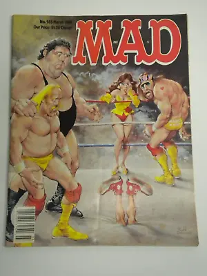 Vintage Original 1989 Mad Magazine 285 Wrestling Macho Man Savage Hulk Andre 80s • $14.99