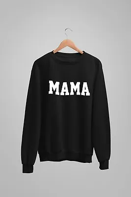 Mama Unisex Fit Crew Neck Sweatshirt Loose Jumper Sweater New Mum Gift Mother • £22.99