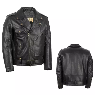 2024 Highway 21 Murtaugh Cow Hide Men's Leather Street Motorcycle Jacket • $249.95