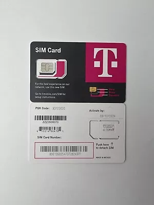 10 Pack Brand New T-Mobile Triple SIM Card R15 3-In-1 Nano Micro 5G 4G LTE • $19.99