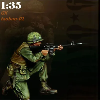 1:35 Resin Soldiers Figures Model Vietnam War American Soldiers Kneeling X133 • $11.96