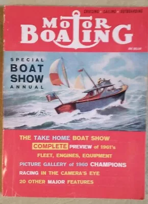 Vtg Motor Boating Jan 1961 Magazine Special Boat Show Annual Yacht Sailing Ads • $29.99