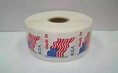 $27.76 • Buy Made In The USA Laminated America Flag Decal Stickers | 1 X1  | 2500 Labels
