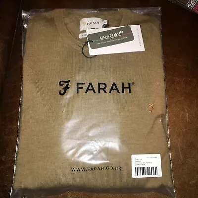 Farah Italian 100% Merino Wool Jumper Medium Rrp £80+  Last One  • £32.95