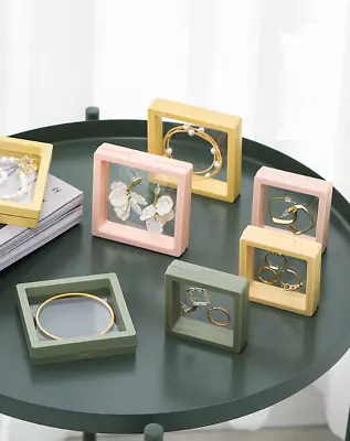 3D Floating Jewelry Display Frame Case Box Coin Display Stand Racks Holder Case  • £17.99