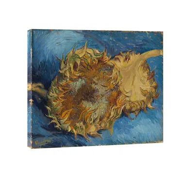$4.99 • Buy Canvas Print Pic Van Gogh Painting Repro Home Decor Wall Art Sunflower Framed