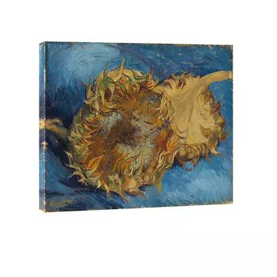 Canvas Print Pic Van Gogh Painting Repro Home Decor Wall Art Sunflower Framed • $4.99