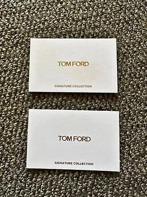 2x Tom Ford Perfume Sample Cards White And Gold Embossing • $2