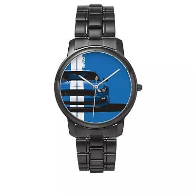 Blue Striped Mustang Stainless Steel Watch • $59.95