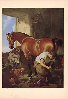 Shoeing The Bay Mare By Sir Edwin Henry Landseer Vintage Old Print Picture 1934 • $4.34