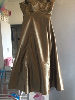£19.99 • Buy Stunning Strapless Ariella London Floor Length Gown Antique Gold Corset Back 16