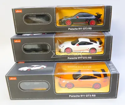 RC 1/24 PORSCHE 911 GT3 2WD RC Toy Car *3 PACK* ORANGE+WHITE+BLACK -RTR- • $45.99