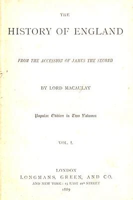 £8.31 • Buy The History Of England From The Accession Of James The Second, Macaulay, Good Co