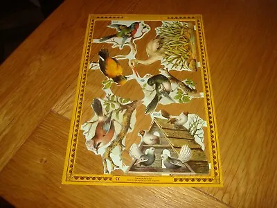 New 4 A4 Sheets Of Birds A110 Mamelok Scraps For Card Making Scrap Booking Etc • £4
