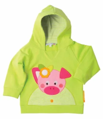 Olive And Moss Girls  Hooded Sweatshirts (Babies To 3 Years Old) - Peggy The Pig • £14.99