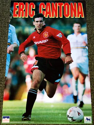 ERIC CANTONA Manchester United Vintage 1995 Soccer Football 22x34 POSTER • $19.79